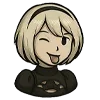 Стикер 8 👍 Набор эмоджи с 2B из игры «NieR Automata»