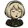 Стикер 14 👍 Набор эмоджи с 2B из игры «NieR Automata»
