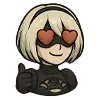 Стикер 24 👍 Набор эмоджи с 2B из игры «NieR Automata»