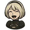 Стикер 30 👍 Набор эмоджи с 2B из игры «NieR Automata»
