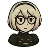 Стикер 4 👍 Набор эмоджи с 2B из игры «NieR Automata»