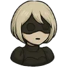 Стикер 20 👍 Набор эмоджи с 2B из игры «NieR Automata»