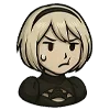 Стикер 10 👍 Набор эмоджи с 2B из игры «NieR Automata»
