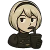 Стикер 22 👍 Набор эмоджи с 2B из игры «NieR Automata»