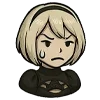Стикер 6 👍 Набор эмоджи с 2B из игры «NieR Automata»