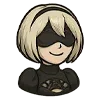 Стикер 25 👍 Набор эмоджи с 2B из игры «NieR Automata»