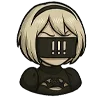 Стикер 11 👍 Набор эмоджи с 2B из игры «NieR Automata»