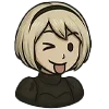 Стикер 19 👍 Набор эмоджи с 2B из игры «NieR Automata»