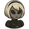 Стикер 15 👍 Набор эмоджи с 2B из игры «NieR Automata»
