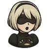 Стикер 29 👍 Набор эмоджи с 2B из игры «NieR Automata»