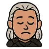 Стикер 24 👑 Набор эмоджи с эмоциями по франшизе «The Witcher Ведьмак»