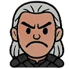 Стикер 7 👑 Набор эмоджи с эмоциями по франшизе «The Witcher Ведьмак»