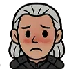 Стикер 10 👑 Набор эмоджи с эмоциями по франшизе «The Witcher Ведьмак»