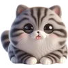 😛 Эмодзи «Полосатый котёнок» для Telegram