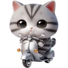 🛵 Эмодзи «Полосатый котёнок» для Telegram