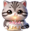 🎂 Эмодзи «Полосатый котёнок» для Telegram