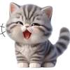 🤣 Эмодзи «Полосатый котёнок» для Telegram