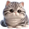 🙄 Эмодзи «Полосатый котёнок» для Telegram