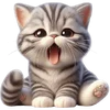 🥱 Эмодзи «Полосатый котёнок» для Telegram