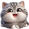🤣 Эмодзи «Полосатый котёнок» для Telegram