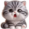 😯 Эмодзи «Полосатый котёнок» для Telegram