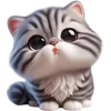 😘 Эмодзи «Полосатый котёнок» для Telegram