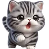 🙃 Эмодзи «Полосатый котёнок» для Telegram