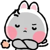 Стикер 31 Taicut Mini Emoji Bunny смайлы с зайчиком