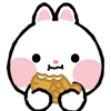 Стикер 38 Taicut Mini Emoji Bunny смайлы с зайчиком