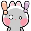 Стикер 19 Taicut Mini Emoji Bunny смайлы с зайчиком