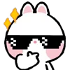 Стикер 22 Taicut Mini Emoji Bunny смайлы с зайчиком