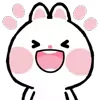 Стикер 4 Taicut Mini Emoji Bunny смайлы с зайчиком