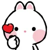 Стикер 8 Taicut Mini Emoji Bunny смайлы с зайчиком