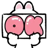 Стикер 2 Taicut Mini Emoji Bunny смайлы с зайчиком