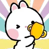 Стикер 26 Taicut Mini Emoji Bunny смайлы с зайчиком