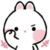 Стикер 21 Taicut Mini Emoji Bunny смайлы с зайчиком