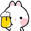 Стикер 39 Taicut Mini Emoji Bunny смайлы с зайчиком