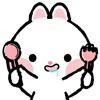 Стикер 35 Taicut Mini Emoji Bunny смайлы с зайчиком