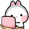 Стикер 34 Taicut Mini Emoji Bunny смайлы с зайчиком