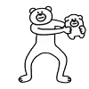 Стикер 33 Takadabear