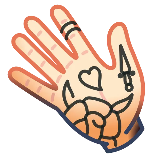 Стикер 2 Tattoo Emoji