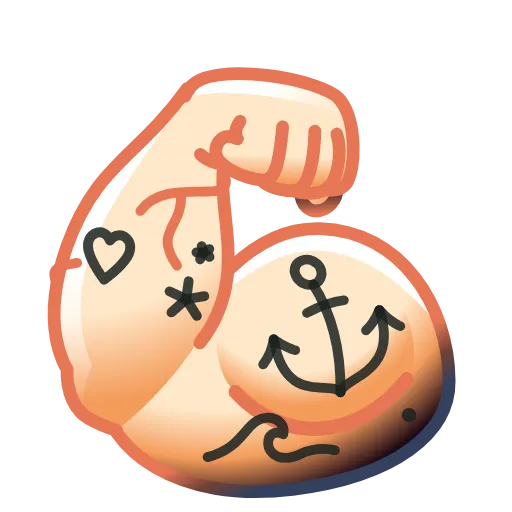 Стикер 39 Tattoo Emoji