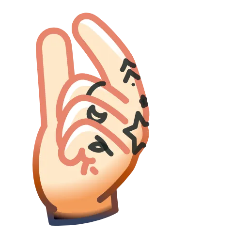 Стикер 16 Tattoo Emoji