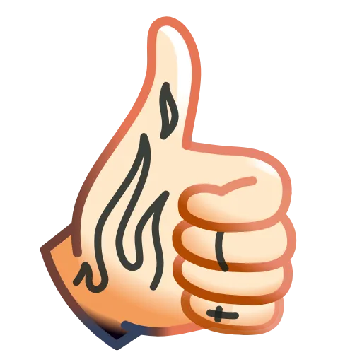Стикер 5 Tattoo Emoji