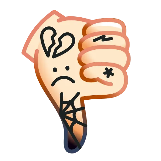 Стикер 19 Tattoo Emoji