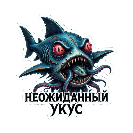 👄 Стикер «ТАЯЩИЕСЯ — ЭТО НЕ ПРО УЖАС, ЭТО ПРО ОБЪЯТИЯ БЕЗДНЫ.» для Telegram
