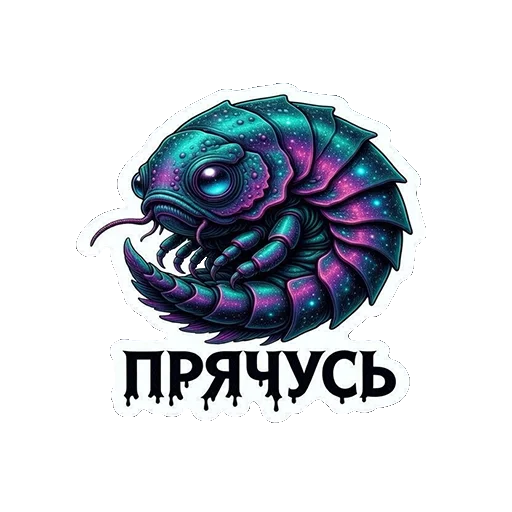 😱 Стикер «ТАЯЩИЕСЯ — ЭТО НЕ ПРО УЖАС, ЭТО ПРО ОБЪЯТИЯ БЕЗДНЫ.» для Telegram