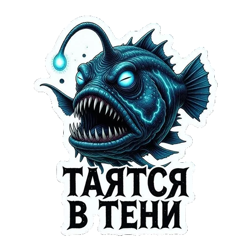😨 Стикер «ТАЯЩИЕСЯ — ЭТО НЕ ПРО УЖАС, ЭТО ПРО ОБЪЯТИЯ БЕЗДНЫ.» для Telegram