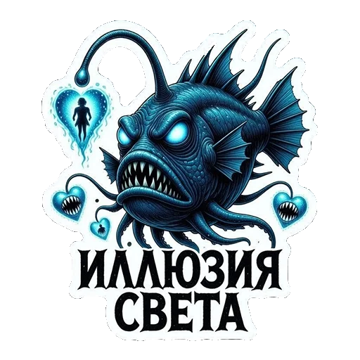 Стикерпак ТАЯЩИЕСЯ — ЭТО НЕ ПРО УЖАС, ЭТО ПРО ОБЪЯТИЯ БЕЗДНЫ. для Telegram