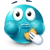 Стикер 59 Teal Face Emoji